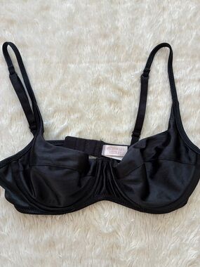 Victoria's Secret Black Satin Underwire Demi Bra